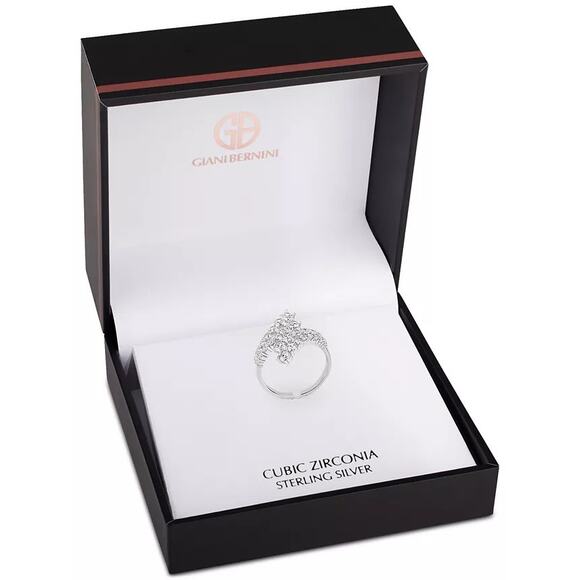 Giani Bernini Sterling Silver CZ Bypass Ring Size 7 | NWT - Picture 4 of 6